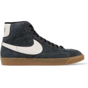 Nike Blazer Women’s 7 Mid Suede Black Yellow Gum Sail 518171-017 Shoe Sneaker